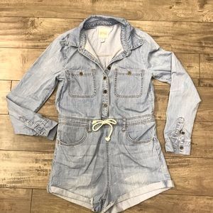 Billabong Denim Long Sleeve Jumper Shorts